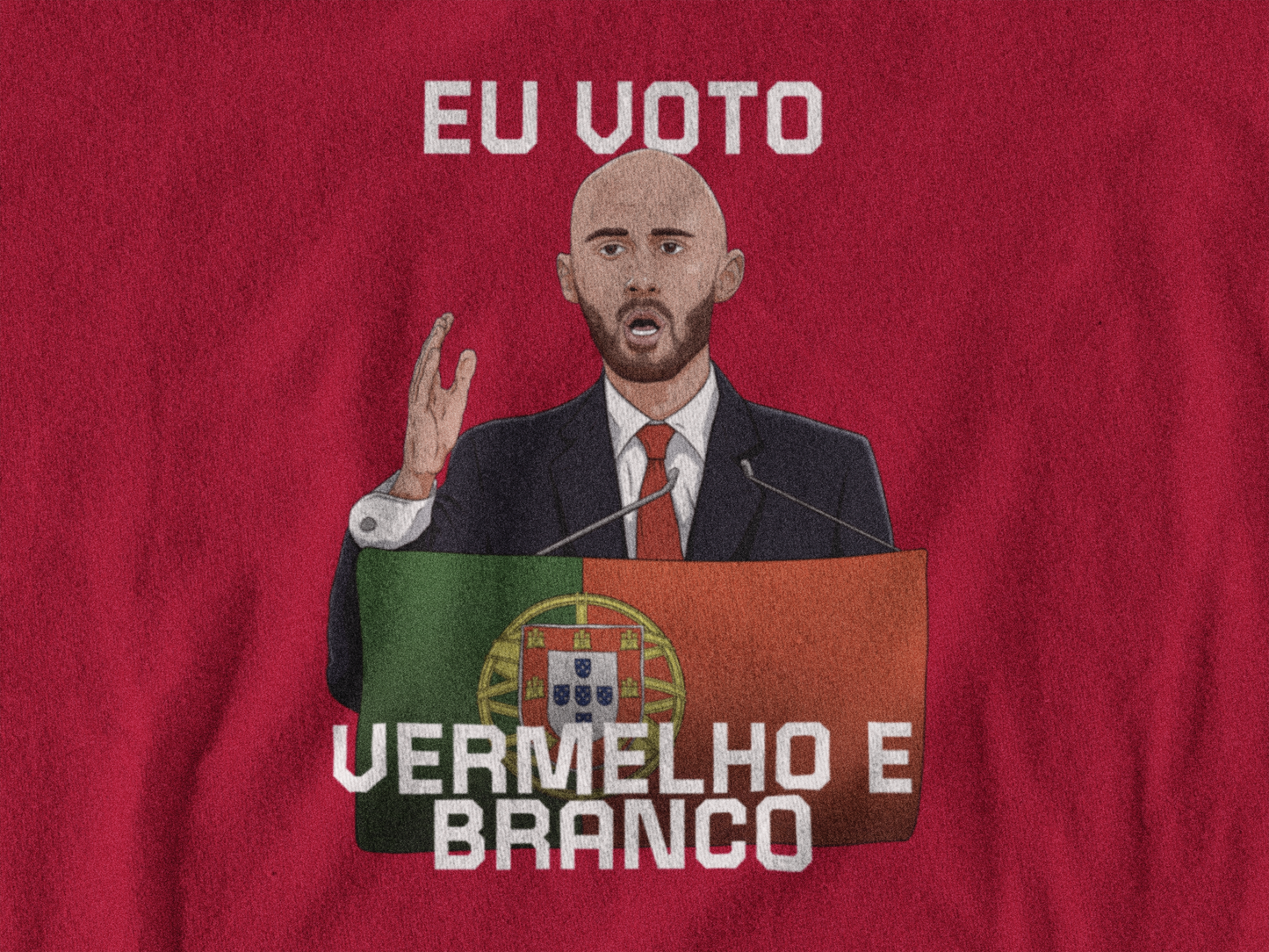 Camisola Eu Voto Vermelho e Branco