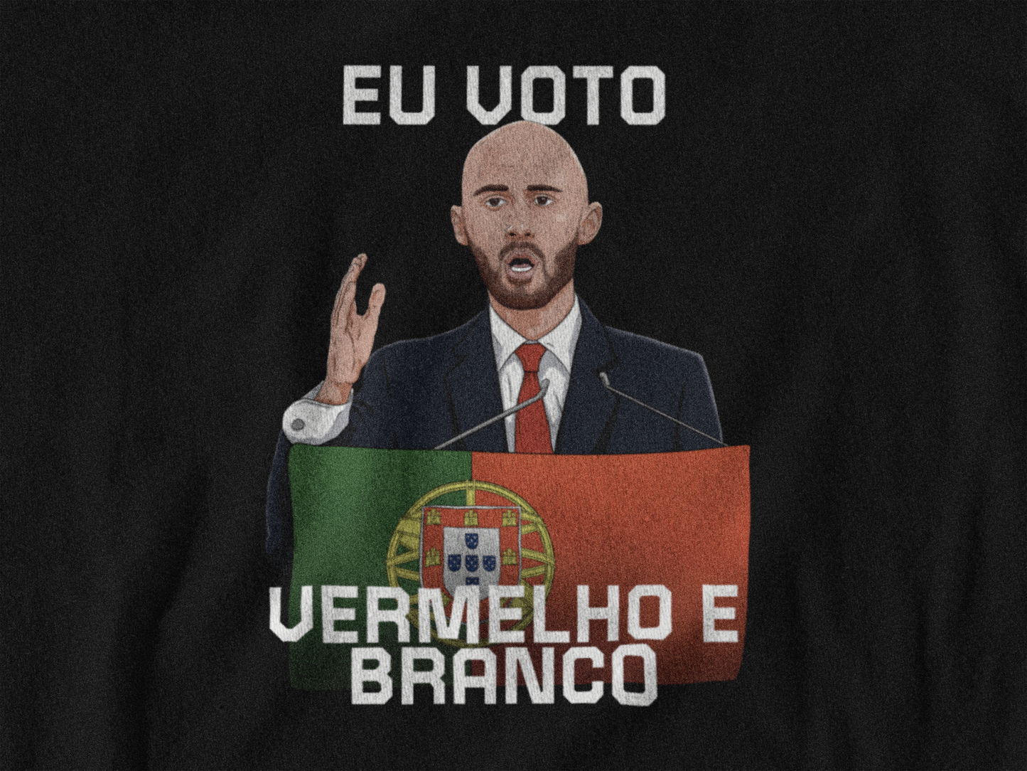 Camisola Eu Voto Vermelho e Branco