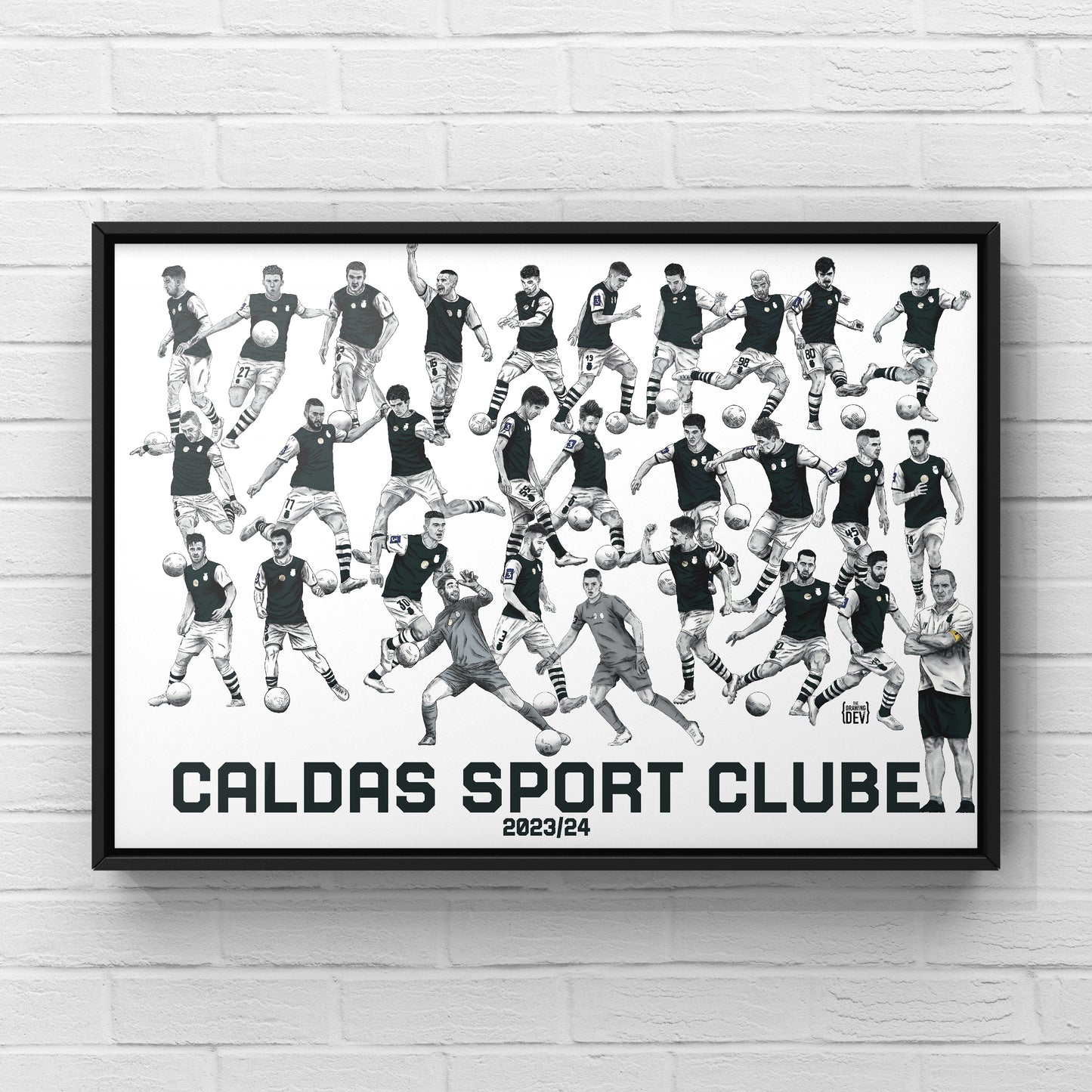 Quadro Caldas SC - Plantel completo
