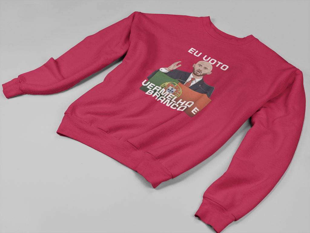 Camisola Eu Voto Vermelho e Branco