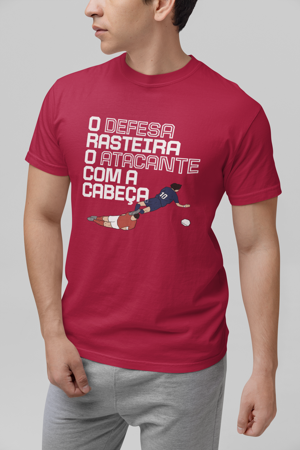 Tshirt “O defesa rasteira o atacante com a cabeça”